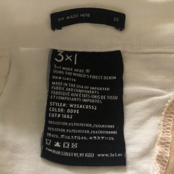 3x1 W3 high-rise straight authentic crop jeans Dove - Picture 12 of 14